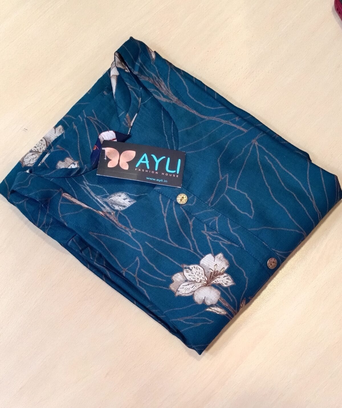 TEAL GREEN CASUAL KURTHI