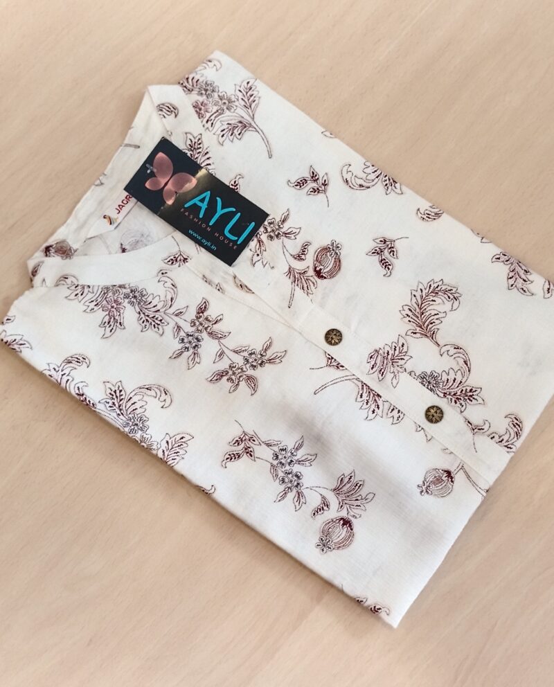 FLORAL PRINTED STRAIGHT KURTHI - Image 4