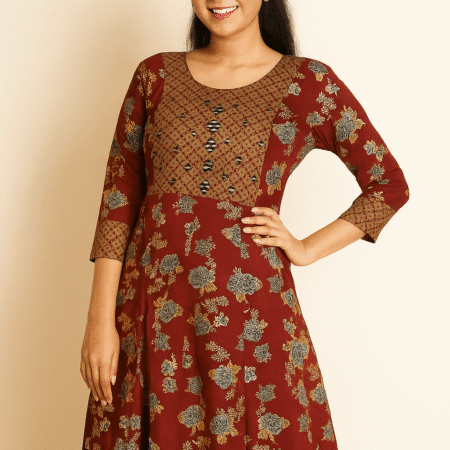 MIRROR WORK ANARKALI