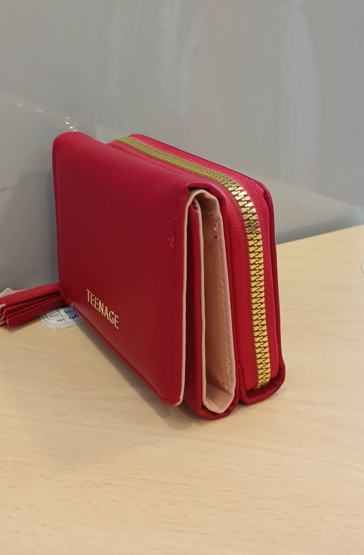 Red Zip-Around Mini Wallet - Image 2