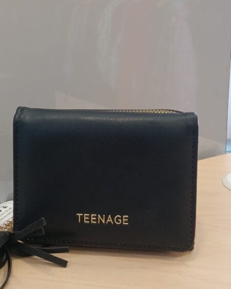 Black Zip-Around Mini Wallet