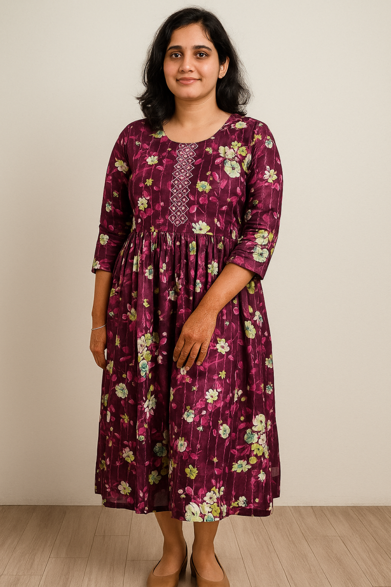 FLORAL ANARKALI FOR WOMENS - Image 2