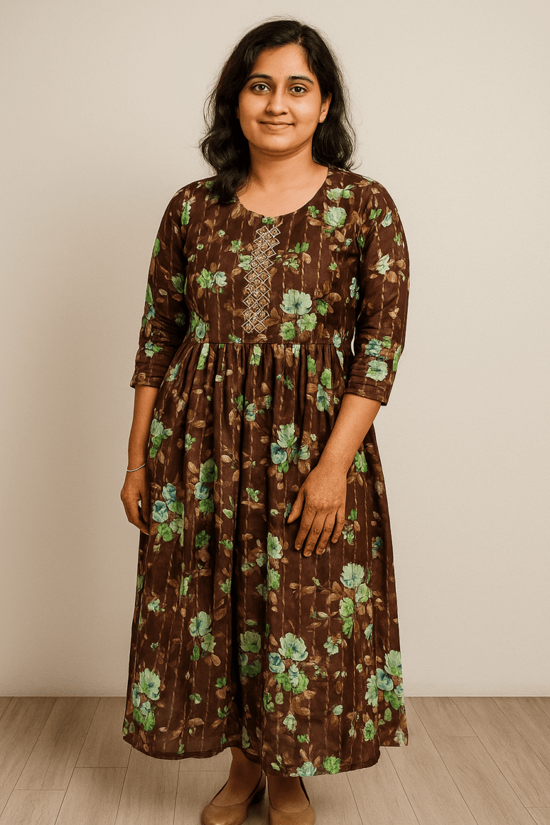 FLORAL ANARKALI FOR WOMENS - Image 3